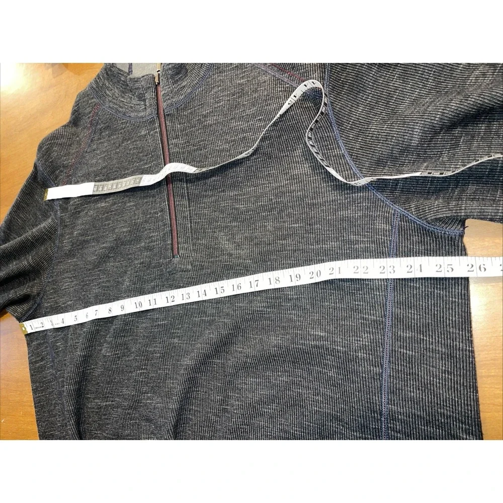 Tommy‎ Bahama Quarter Zip Sweater Men 2XL Gray Long Sleeve Logo Preppy